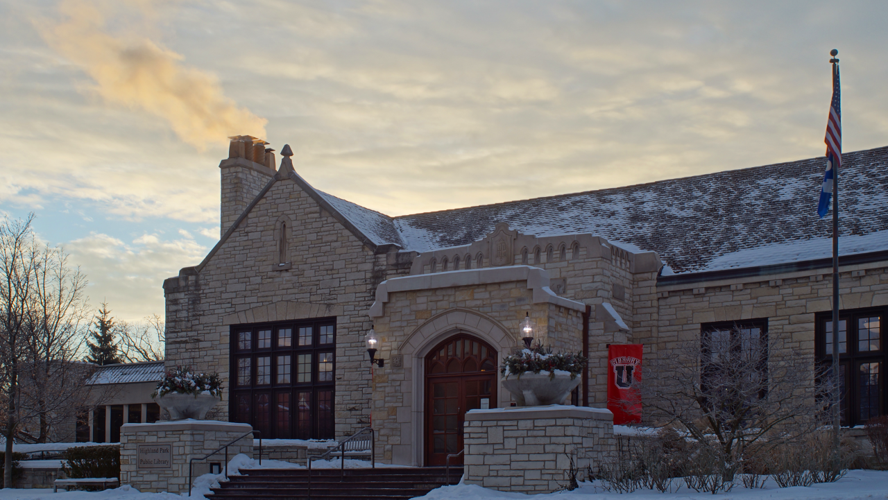 Highland Park Public Library Building Exterior